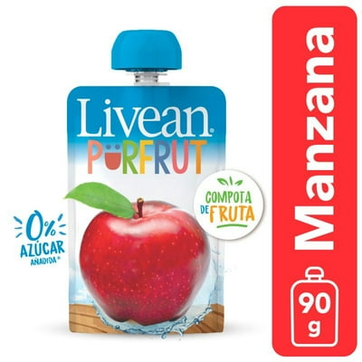 Pouch Compota Pura Fruta Manzana 90 G Livean