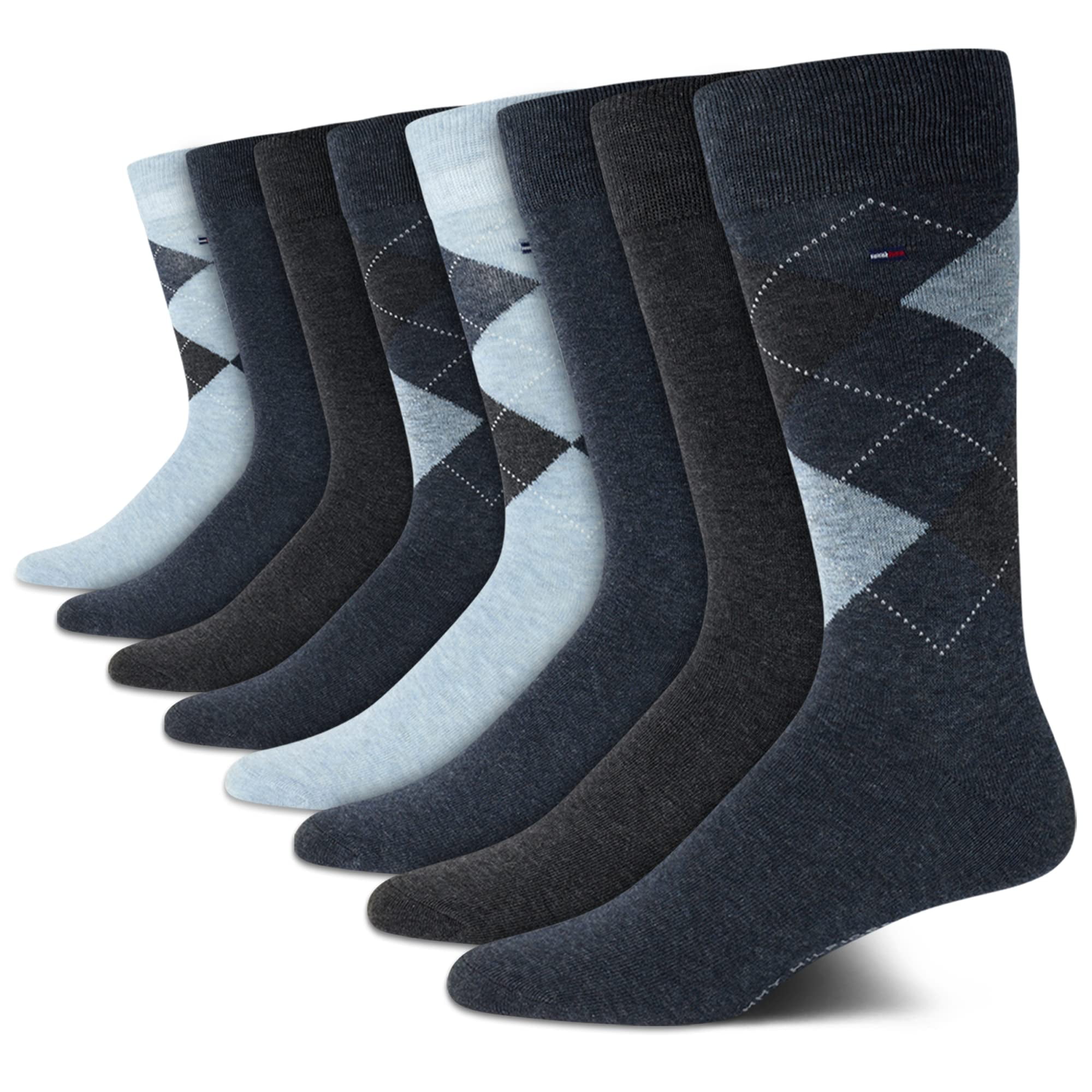 Tommy Hilfiger - Calcetines De Vestir Paquete De 8 Unidades Cómodos Y Elásticos Para Hombre