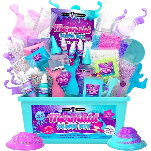 Slime Kit de papelería original con diseño de sirena, 35 piezas, niñas de 8 a 12 años