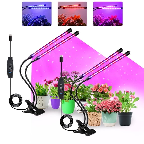 Grow Lights SDOVUERC LED de espectro completo para plantas de interior (paquete de 2)