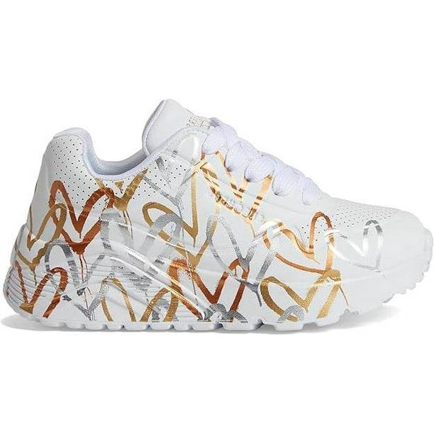 ZAPATILLAS URBANAS SKECHERS UNO METALLIC LOVE INFANTIL | 314067L-WTGD - Talla 32