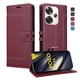 thumbnail image 1 of Premium Wallet Case for Xiaomi Poco F6 5G with Card Slots & Kickstand, Flip Cover Red, 1 of 6