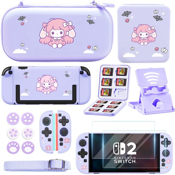 Kit de Accesorios NS YOOWA 12 en 1 Morado Kawaii