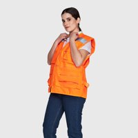 Jayson - Chaleco Geologo Alta Visibilidad Multibolsillo Naranja Xxl