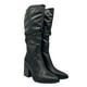 thumbnail image 2 of Bota de Mujer color Negro Caña Alta con Diseño Arrugado y, 2 of 5