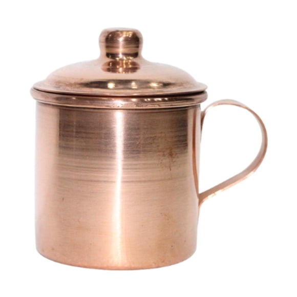 Boca Ancha De Té De Cobre Hecha A Mano Con Mango De Tapa Para La Barra De Fiesta En Casa