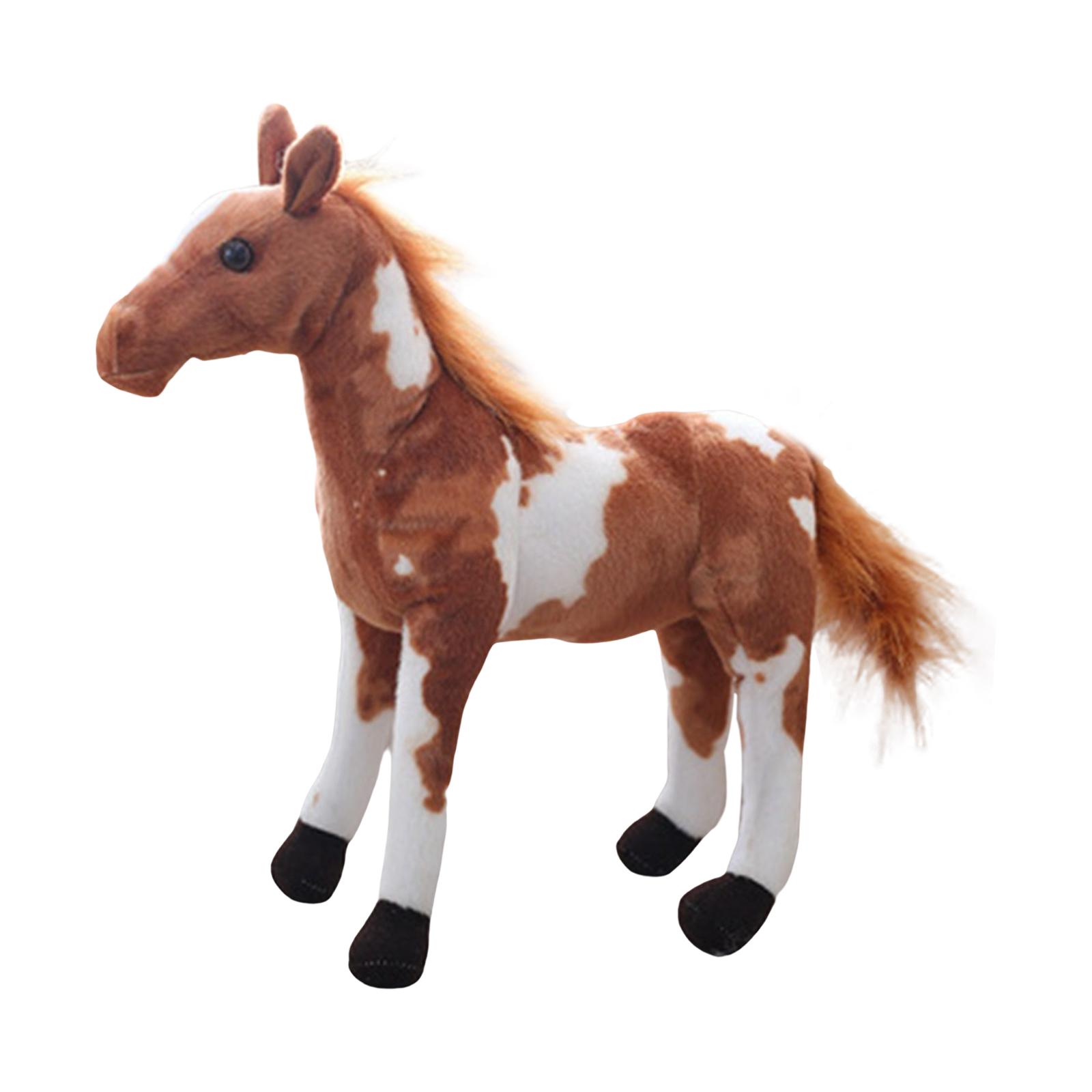 Magideal - Lindo Caballo De Simulación Sofá Almohada Muñecas De Clásicas Juguete De Peluche Cómodo Estatuilla De Caballo Para Juguete De Utilerí , Estilo C