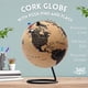 thumbnail image 2 of Mapa de viaje mundial Cork Globe TWO DREAMERS de 9,9 cm con 80 alfileres, 2 of 8