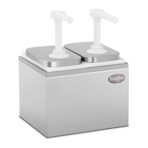 Prochef - Dispensador De Salsa 2X2 Lt. Acero Inoxidable