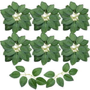 Hojas Verdes Artificiales Woohome Bulk Rose, 250 Unidades, Para Bricolaje