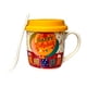 thumbnail image 2 of Taza mug regalo ceramica tapa silicona y cuchara blanco nieve 240ml, 2 of 3