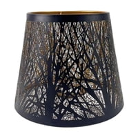 Magideal - Pantalla De Lámpara De Mesa Pantalla De Lámpara De Hierro Pantalla De Lámpara Colgante Cubierta De Lámpara Decorativa Cubierta De Luz Patrón Artístico Pequeño Negro