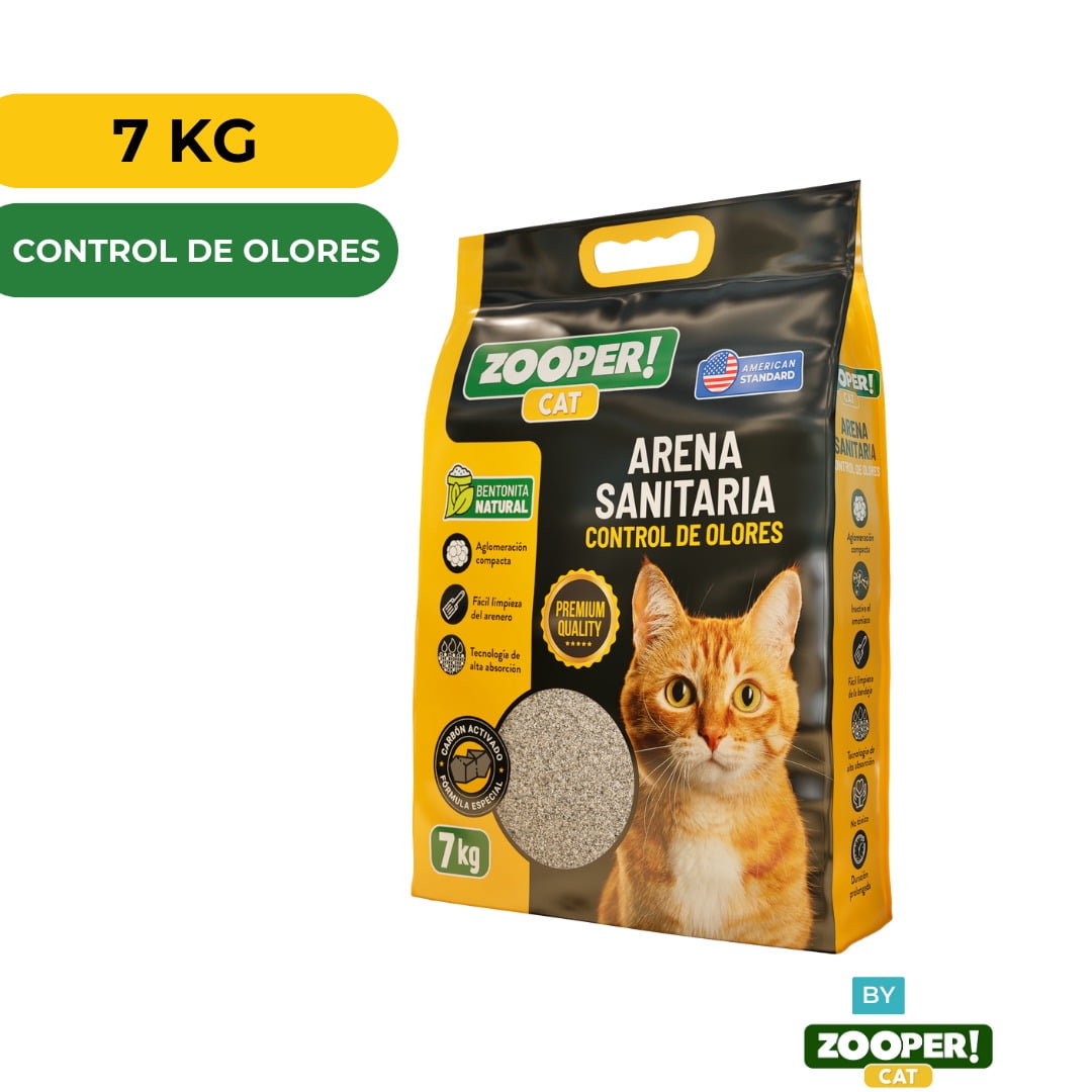 Arena Sanitaria Zooper Cat Control de Olores 7 Kg