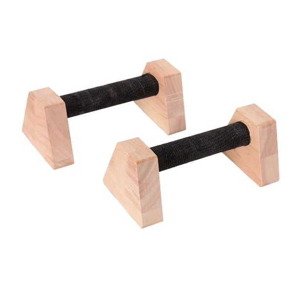 2 Piezas Barras de Flexiones Bloques de Madera Soportes para Parada de Manos Y Paralelas para Ejercicio con Construcción Sólida Adecuado para Rutinas 20 centímetros