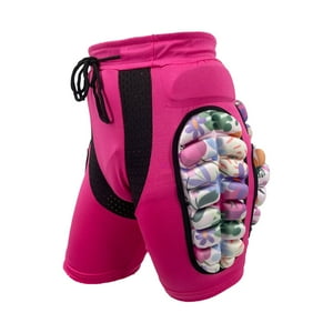 Genérico - Pantalones Cortos Acolchados Para Niños Equipo De Protección De Patinaje Eva Para Andar En Monopatín Esquí Al Aire Libre Rosa Xs
