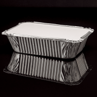 Genérica - Bandeja De Aluminio Tapa Cartón Pack 20 Unds Envase Desechable C-20 21X14Cm