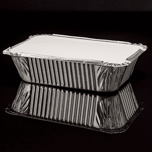 Genérica - Bandeja De Aluminio Tapa Cartón Pack 20 Unds Envase Desechable C-20 21X14Cm