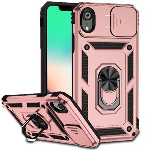 Estuche Gangxun Para Iphone Xr, Soporte Giratorio 360°, Estilo Mecánico Y Magnético