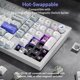 thumbnail image 4 of Teclado Keychron Q5 HE 96% con cable, RGB, intercambiable en caliente, blanco, 4 of 9