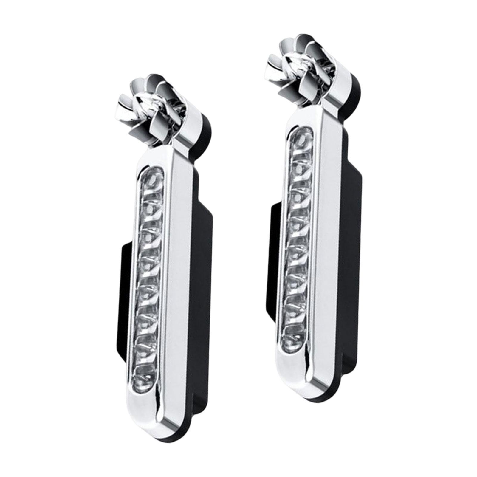 Magideal - 2 Luces Led Eólicas Para Coche, Luz Diurna, Universales, Abs, Luz Antiniebla Auxiliar Para Bicicleta, Camión, Vehículo Eléctrico. Blanco