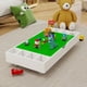 thumbnail image 1 of The 2 in 1 Rollaway Play Table and Toy Organizer Compatible with Lego Suitable for Storing Under Bed or Sofa-White (38" x 18.7" x 5.9"), 1 of 3