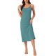 thumbnail image 1 of INSPIRE CHIC Vestido de Noche de Mujer de Rayón Suave sin Mangas con Tirantes Finos y Cuello Redondo para Primavera Verano Relajación S Azul Pavo Real, 1 of 6