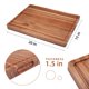 thumbnail image 3 of Tabla de cortar GlowSol 51 × 38 cm de madera de acacia con ranura para jugos, 3 of 7
