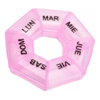 Genérico - Set 6 Pastillero Redondo Semanal Compacto Portatil Lau