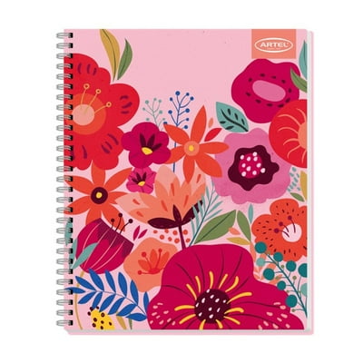 Cuaderno Univ 100H 7Mm Floral Artel