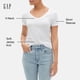 thumbnail image 2 of Camisa GAP con cuello en V, manga corta, gris jaspeado, talla mediana, 2 of 4
