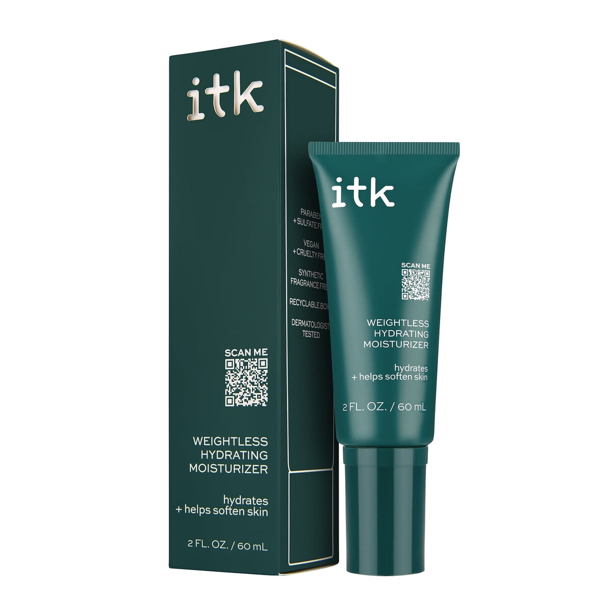 Hidratante Facial Itk 60ml Ácido Hialurónico Sin Fragancia
