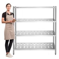 Prochef - Estante 4 Bandejas Perforadas 150X50X155 Cm. Acero Inox