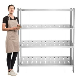 Prochef - Estante 4 Bandejas Perforadas 150X50X155 Cm. Acero Inox