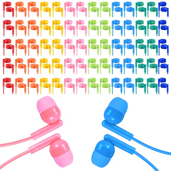 AUDÍFONOS XOSDA Paquete de 150 unidades 3.5 mm multicolores
