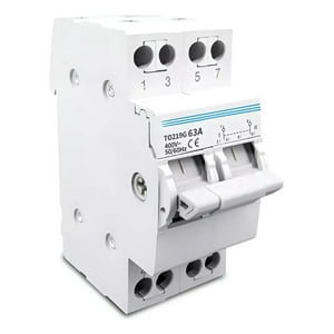Genérica - Selector Conmutador 1-0-2 Mts 63A 220V 2P Riel Din Solar