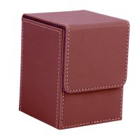Magideal - Caja De Baraja De Cartas, Caja De Almacenamiento De Tarjetas Con Funda, Caja De Baraja De Cartas Duradera, Almacenamiento Organizador De Más De 100 Ta Marrón