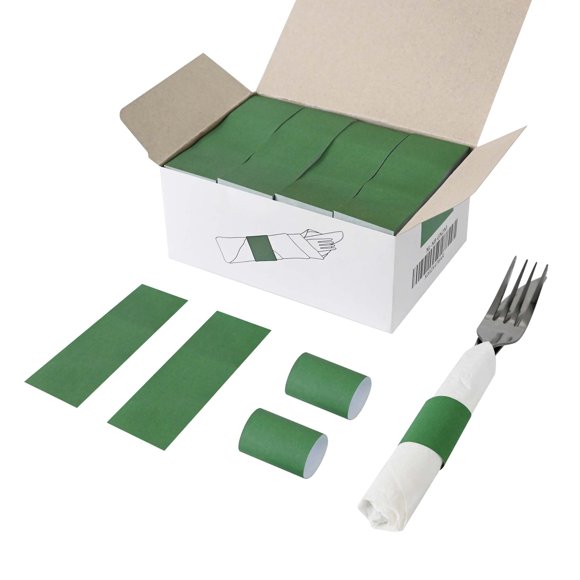 Bandas autoadhesivas para servilletas NATURALABEL 2000 unidades verde