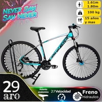 Vipnetwork - Bicicleta Aro 29 Never Say Never Celeste Freno Hidraulico/27 Veloc