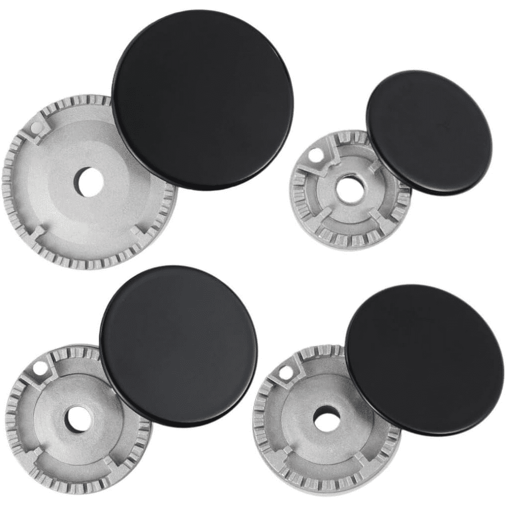 Crusec - Juego 4 Quemadores Y Tapas De Cocina A Gas