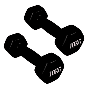 Linea Sport - Par De Mancuernas 10 Kg C/U Total 20 Kg Hexagonales De Vinilo