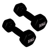 Linea Sport - Par De Mancuernas 10 Kg C/U Total 20 Kg Hexagonales De Vinilo