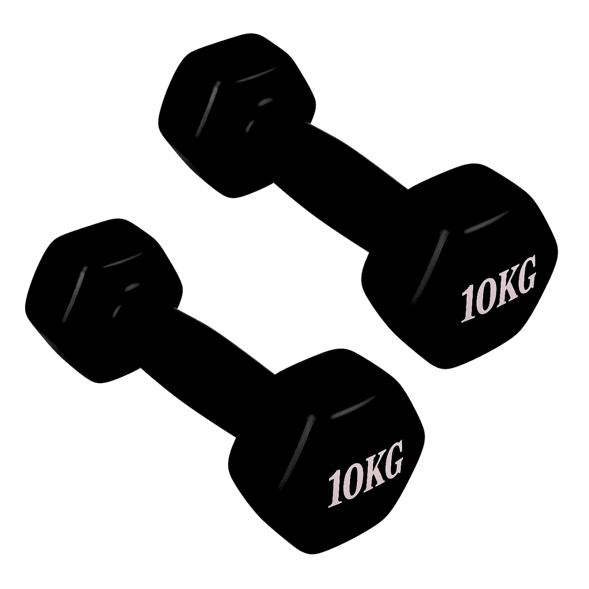 Linea Sport - Par De Mancuernas 10 Kg C/u Total 20 Kg Hexagonales De Vinilo