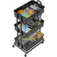 thumbnail image 3 of Rolling Cart Simple Houseware, 3 niveles, metal pesado, negro, 3 of 6