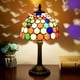 thumbnail image 1 of 1pc 8 Inch Stained Glass Table Lamp, Handmade Living Room, Dining Room, Bedroom, Warm Bedside Lamp, Bar, Retro European, Rustic Style, Mediterranean Simple European A Variety Of Choices Creative Gifts, 1 of 3