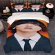 thumbnail image 1 of 3pcs Orange Portrait of Daozhi Junyou Themed Korean Style Ins Style Printed Bedding Three-Piece Set Duvet Cover Pillowcase Set, 1 of 5