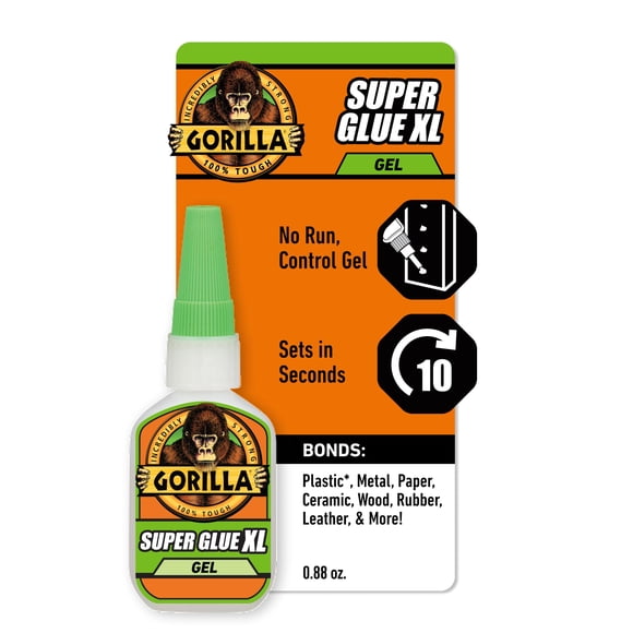 Super Glue Gorilla Gel XL, transparente, 25 g (paquete de 1)