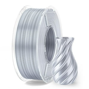 Filamento Para Impresora 3D Elegoo Silk Pla, 1,75 Mm, Gris Plateado, 1 Kg