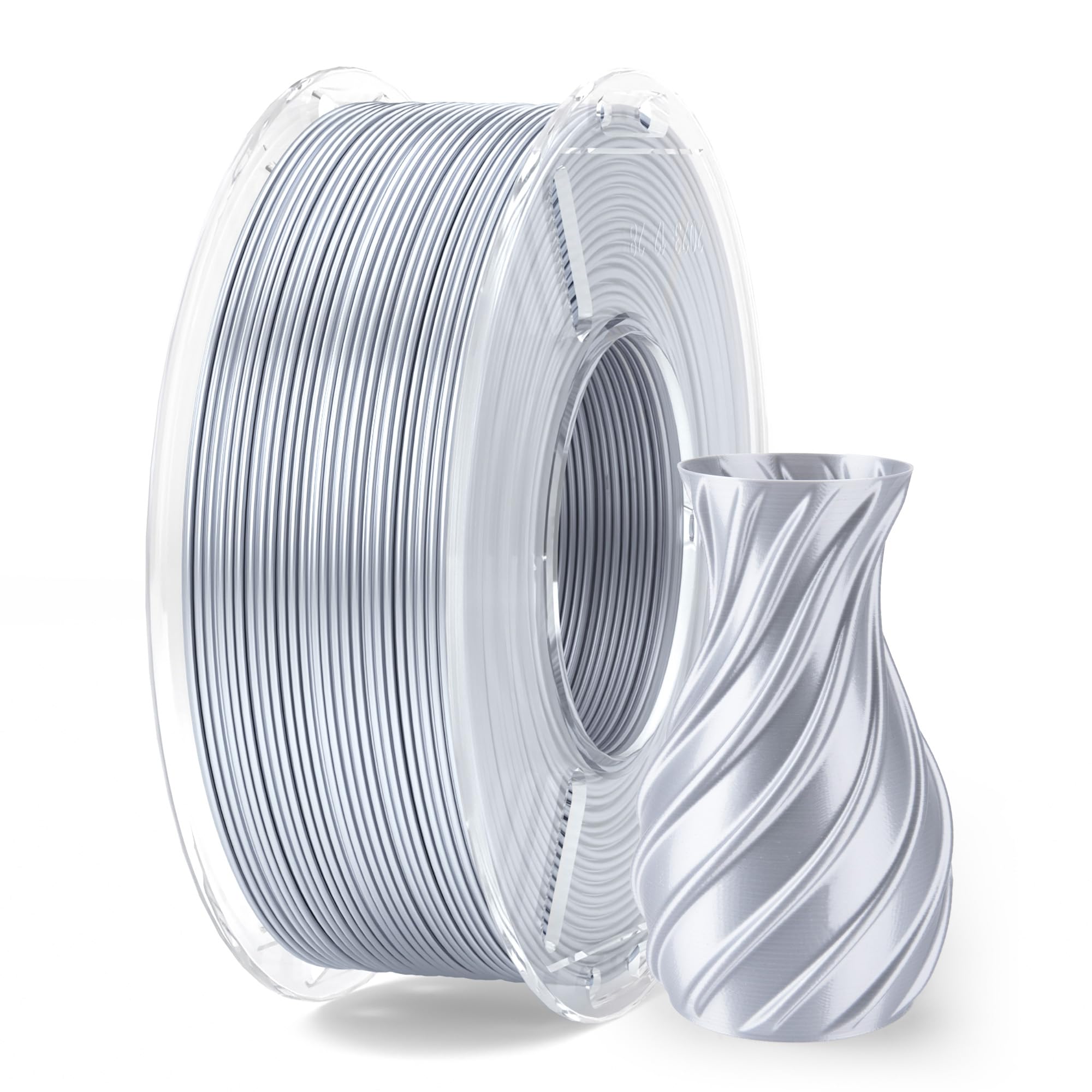 Filamento Para Impresora 3D Elegoo Silk Pla, 1,75 Mm, Gris Plateado, 1 Kg
