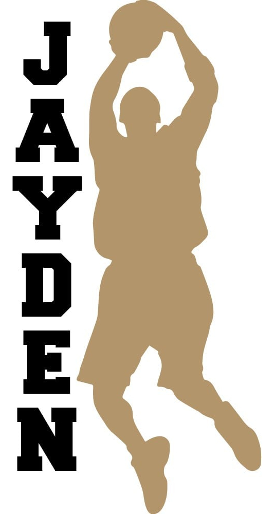 Rienda Libre Graphics - Decomural Custom Name Basketball Player Ws-51263
