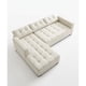 thumbnail image 3 of Sofa Reclinable 3 Cuerpos en L Izquierdo Crudo Felpa, 3 of 3